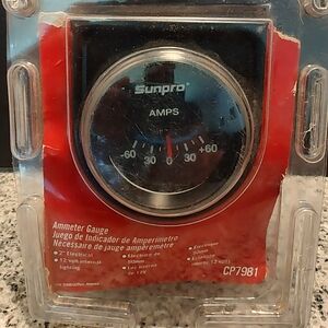 Ammeter Gauge - Black